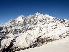 08 Dhaulagiri and Tukuche Peak From The Snowy Trail Between The Top Of The Ridge Above Yak Kharka And Kalopani Around Dhaulagiri